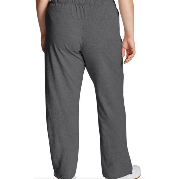 Champion Women's Activewear Grey Jersey Pant Granite Heather 4XL Drawstring - Picture 3 of 10